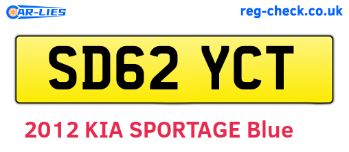 SD62YCT are the vehicle registration plates.