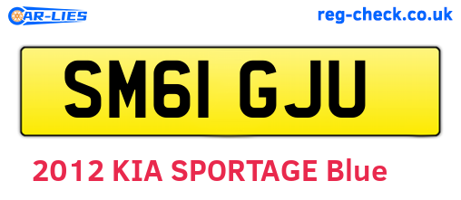 SM61GJU are the vehicle registration plates.