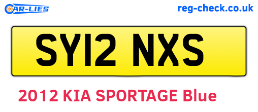 SY12NXS are the vehicle registration plates.