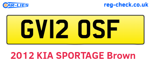 GV12OSF are the vehicle registration plates.