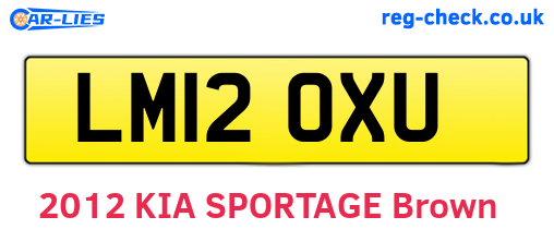 LM12OXU are the vehicle registration plates.