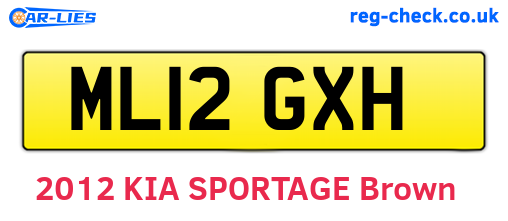 ML12GXH are the vehicle registration plates.