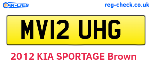MV12UHG are the vehicle registration plates.