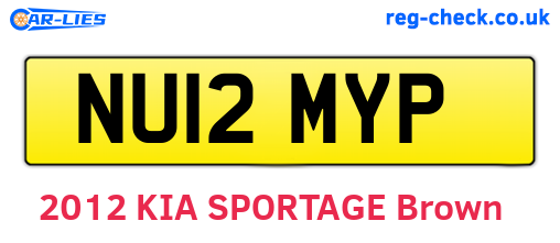 NU12MYP are the vehicle registration plates.