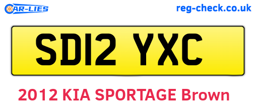 SD12YXC are the vehicle registration plates.
