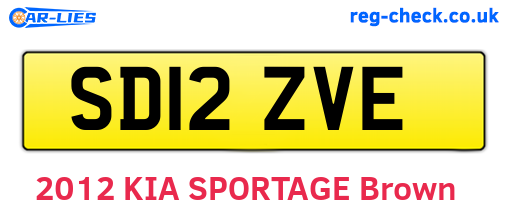 SD12ZVE are the vehicle registration plates.