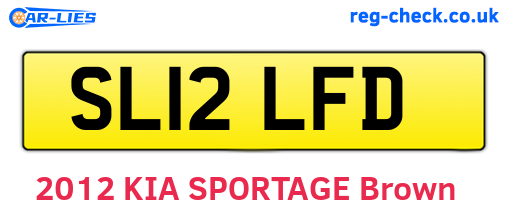 SL12LFD are the vehicle registration plates.