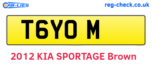 T6YOM are the vehicle registration plates.