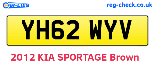 YH62WYV are the vehicle registration plates.