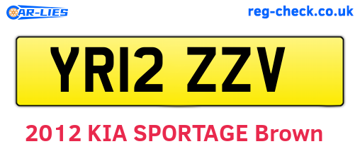 YR12ZZV are the vehicle registration plates.