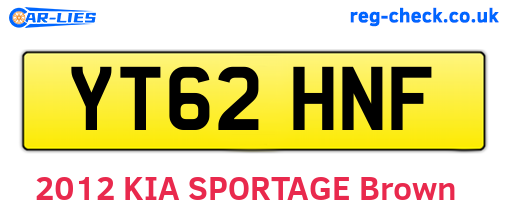YT62HNF are the vehicle registration plates.