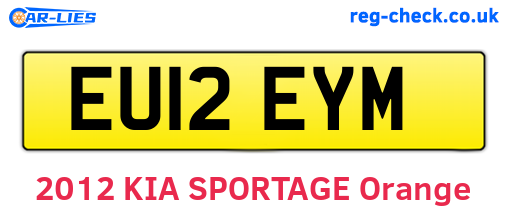 EU12EYM are the vehicle registration plates.