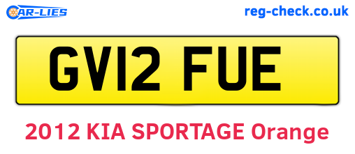 GV12FUE are the vehicle registration plates.