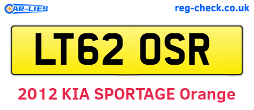 LT62OSR are the vehicle registration plates.