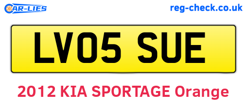 LV05SUE are the vehicle registration plates.