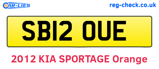 SB12OUE are the vehicle registration plates.