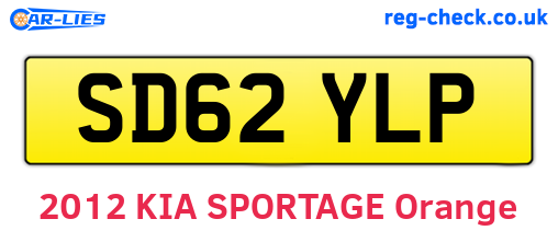 SD62YLP are the vehicle registration plates.