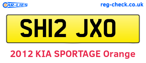 SH12JXO are the vehicle registration plates.