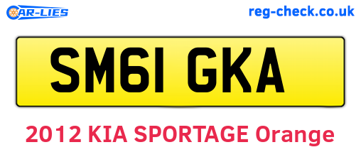 SM61GKA are the vehicle registration plates.