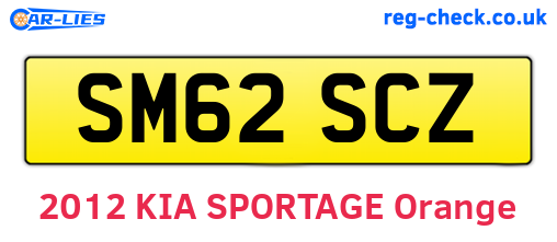 SM62SCZ are the vehicle registration plates.