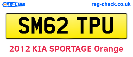 SM62TPU are the vehicle registration plates.