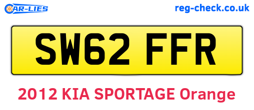 SW62FFR are the vehicle registration plates.
