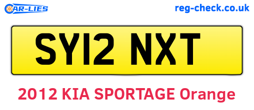 SY12NXT are the vehicle registration plates.