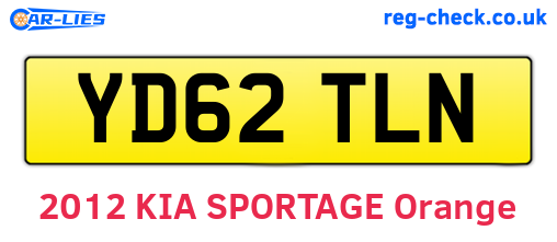 YD62TLN are the vehicle registration plates.