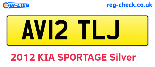 AV12TLJ are the vehicle registration plates.
