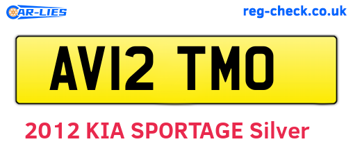 AV12TMO are the vehicle registration plates.