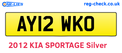 AY12WKO are the vehicle registration plates.