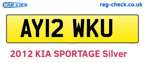 AY12WKU are the vehicle registration plates.