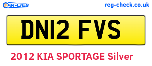 DN12FVS are the vehicle registration plates.