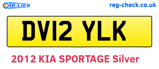 DV12YLK are the vehicle registration plates.