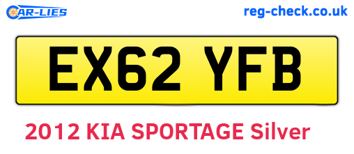 EX62YFB are the vehicle registration plates.