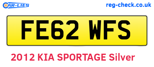 FE62WFS are the vehicle registration plates.