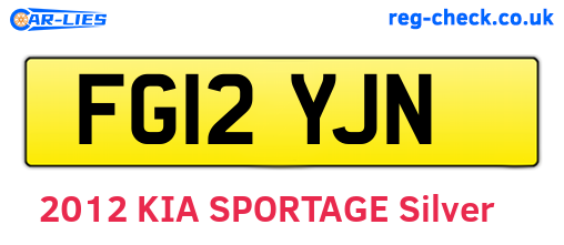 FG12YJN are the vehicle registration plates.
