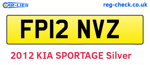 FP12NVZ are the vehicle registration plates.