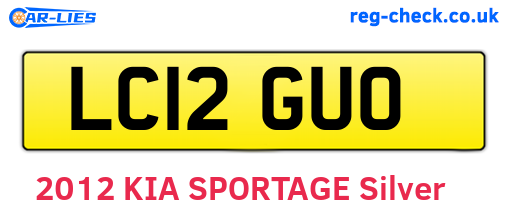 LC12GUO are the vehicle registration plates.