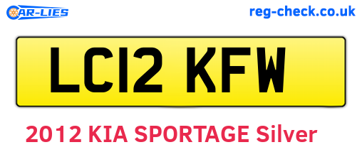 LC12KFW are the vehicle registration plates.