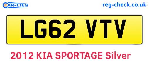 LG62VTV are the vehicle registration plates.
