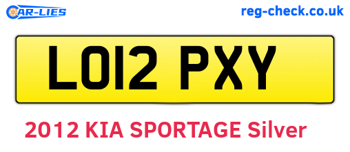 LO12PXY are the vehicle registration plates.