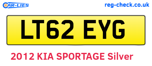 LT62EYG are the vehicle registration plates.