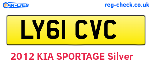 LY61CVC are the vehicle registration plates.