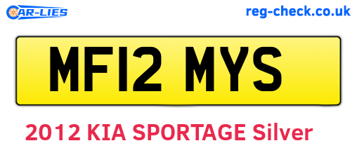 MF12MYS are the vehicle registration plates.