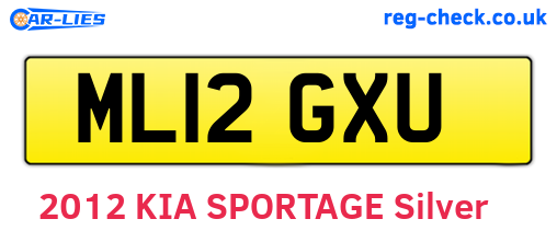 ML12GXU are the vehicle registration plates.