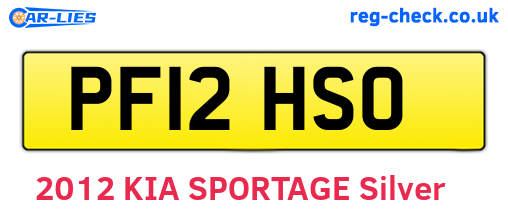 PF12HSO are the vehicle registration plates.