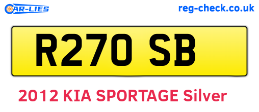 R27OSB are the vehicle registration plates.