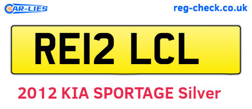 RE12LCL are the vehicle registration plates.