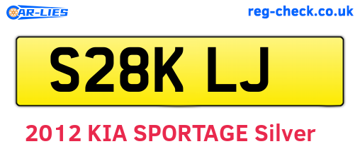 S28KLJ are the vehicle registration plates.